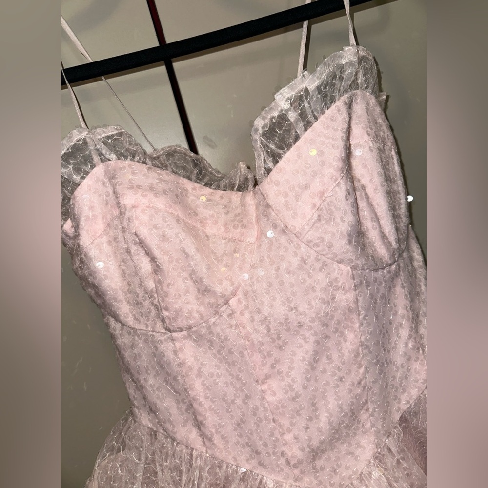 NWT Selkie Pink Sparkling Liasons Mini Corset Dress Dress & shorts Size XL - Picture 3 of 13